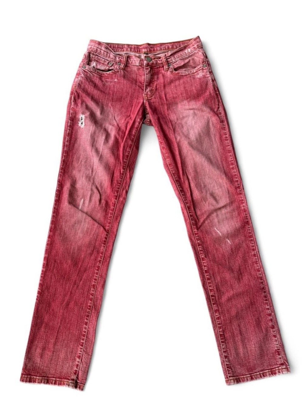 BDG Rose-Pink Washed Straight-Leg Jeans